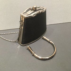 BLACK HARD BODY CROSS BODY OR CLUTCH PURSE